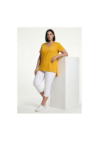 Hanezza Kadın Büyük Beden V Yaka Yanı Yırtmaçlı Pamuklu Viskon T- Shirt Serifikalı Kumaş Sarı/v1 - 30798238 Sarı/v1 Hanezza Kadın Büyük Beden V Yaka Yanı Yırtmaçlı Pamuklu Viskon T- Shirt Serifikalı Kumaş Sarı/v1 - 30798238 Sarı/v1