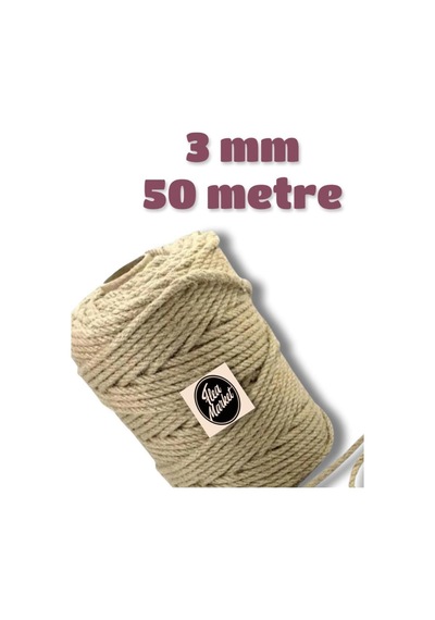 3 Mm 50 Metre Jüt Halat Dekor İpi, 3mm50metreorg2