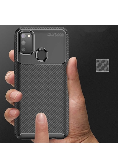 Samsung Uyumlu Galaxy M30s Kılıf Zore Negro Silikon Kapak Lacivert