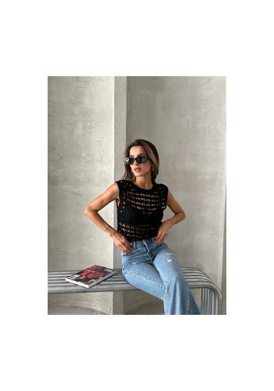 Verymoda Triko Yelek Vmd0026 Siyah