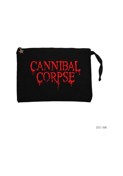 Zepplin Giyim Cannibal Corpse Siyah Clutch Astarlı Cüzdan / El Çantası