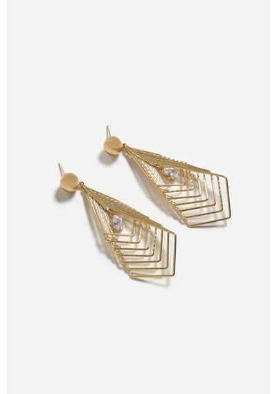 Katmanlı Geometrik Küpe Gold