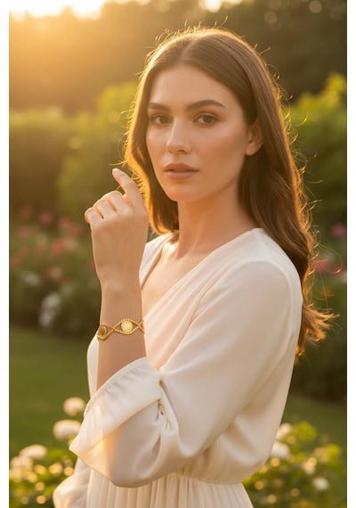 Üç Çeyrek Altınlı Pullu Model Bileklik Sarı Altın