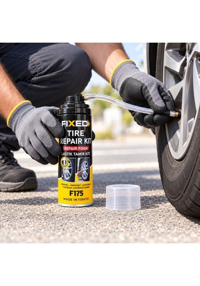 Fıxed F175 Lastik Tamir Kiti 400 Ml Hortumlu Acil Lastik Onarım Köpüğü