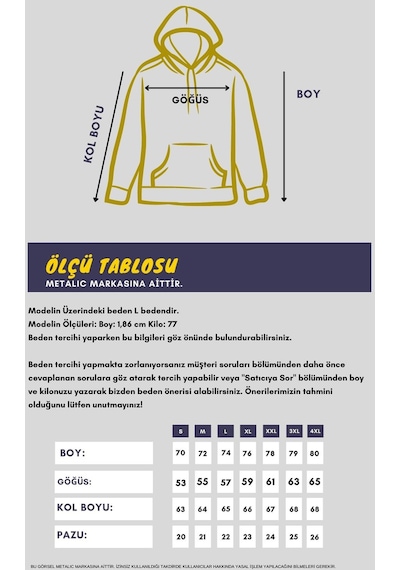 MMetalic Gri Erkek Kapüşonlu Kanguru Cepli Sweatshirt
