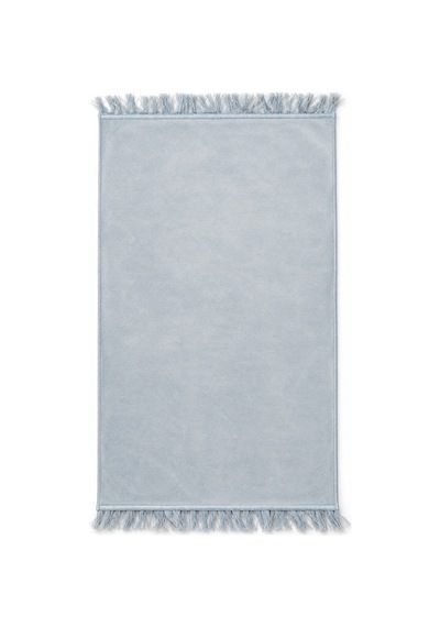 Düz Velur Kadife Seccade 70x110 Cm Buz Mavisi