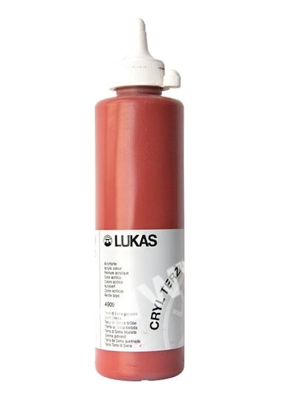 Lukas Cryl Terzia Akrilik Boya 500 Ml. 4909 Terra Di Siena Yanık