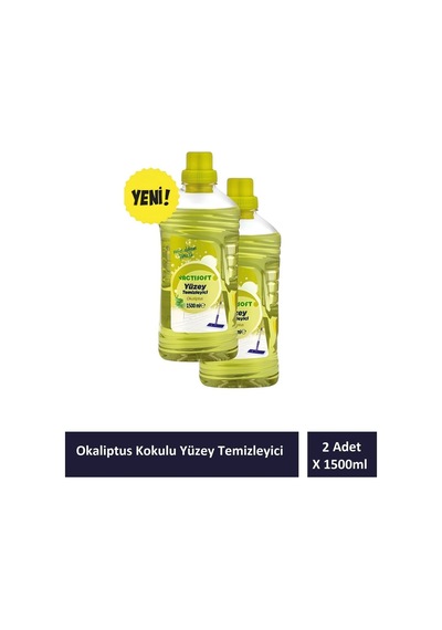 Okaliptus Kokulu Yüzey Temizleyici 2 Adet X 1500 Ml 2'li Set