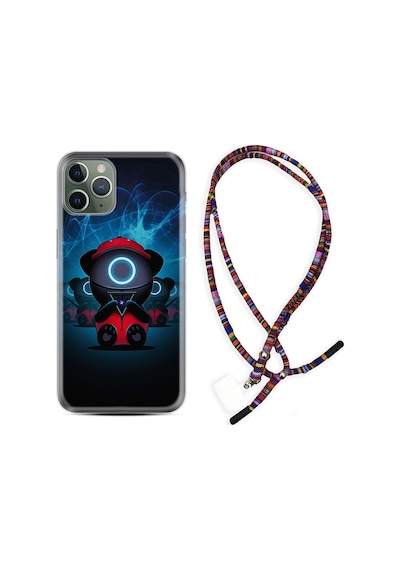 Apple Uyumlu iPhone 11 Pro Kılıf Rasta Boyun Askılı Game Child 1822