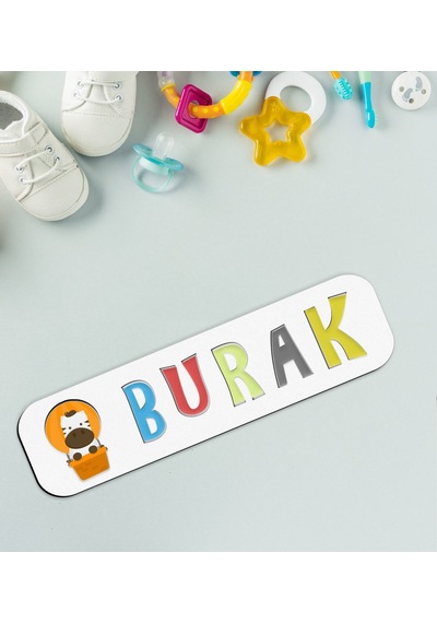 Bk Toys Çocuklara Özel İsimli Figürlü Ahşap Eğitici Yapboz Puzzle-6