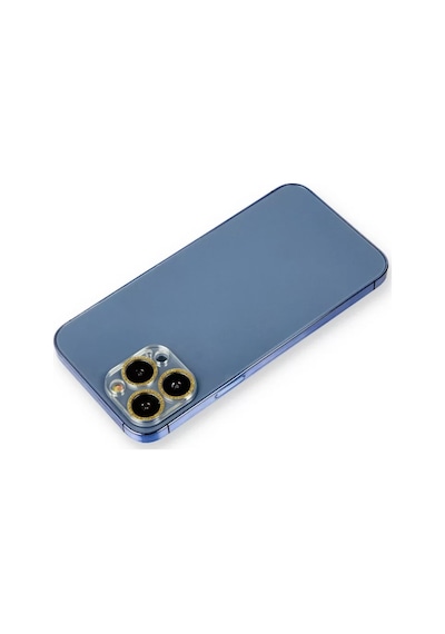 Newface Apple İphone 12 Pro Shine Kamera Lens Koruma Cam - Gold Altın