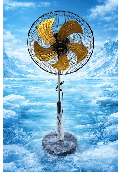 İntexstar 18 İnç 46 Cm Süper Sessiz Bakır Sargılı Turbo Motor 5 Çelik Kanatlı 130watt Vantilatör Pervane Soğutucu