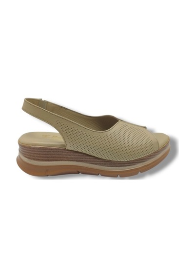 Ellanor S-564-26 Hakiki Deri Anatomik Dolgu Taban Kadın Sandalet Bej Ellanor S-564-26 Hakiki Deri Anatomik Dolgu Taban Kadın Sandalet Bej