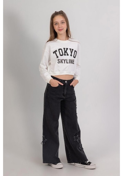 Dmb Kids Dmb Kız Yıldızlı Kot Pantolon 25ydmb9780 Siyah