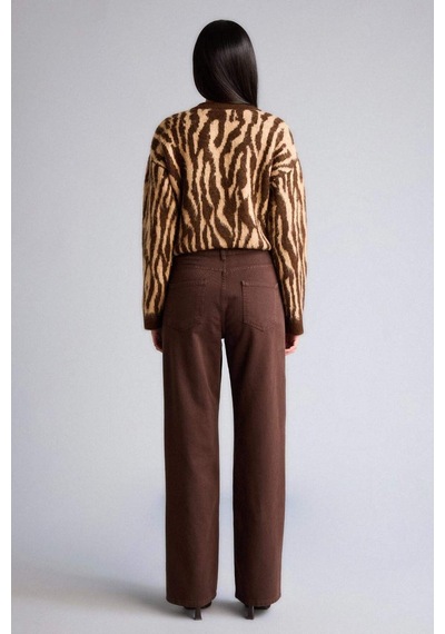 Defacto Straıght Fıt Normal Bel Düz Paça Gabardin Pantolon H0092ax26spbn341 Kahve-bn341