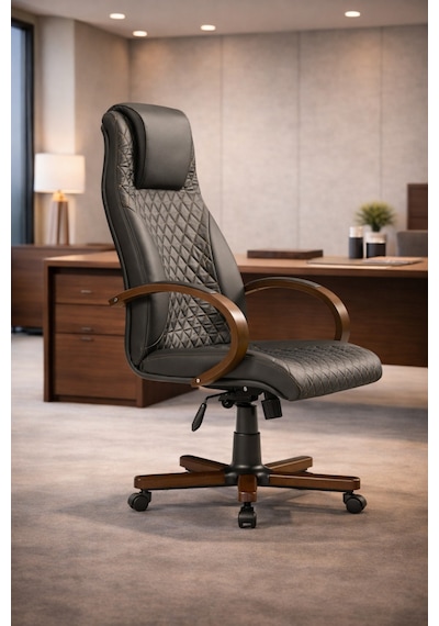 Monarch Premium Yönetici Ofis Ve Büro Koltuğu Anatomik Tasarım Lüks Oturum Konforu Siyah