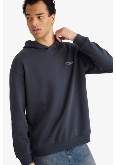 Defacto Boxy Fit Kapüşonlu Baskılı Sweatshirt F2109ax25auar206 Antrasit-ar206