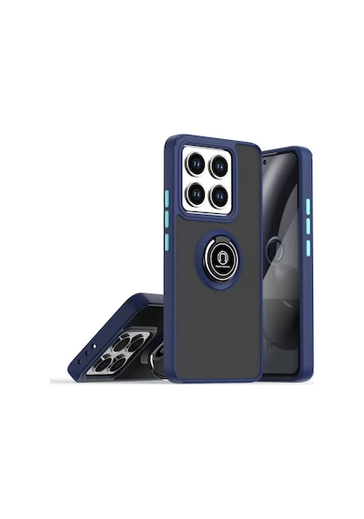 Newface Xiaomi Mi 15 Kılıf Montreal Yüzüklü Silikon Kapak - Lacivert