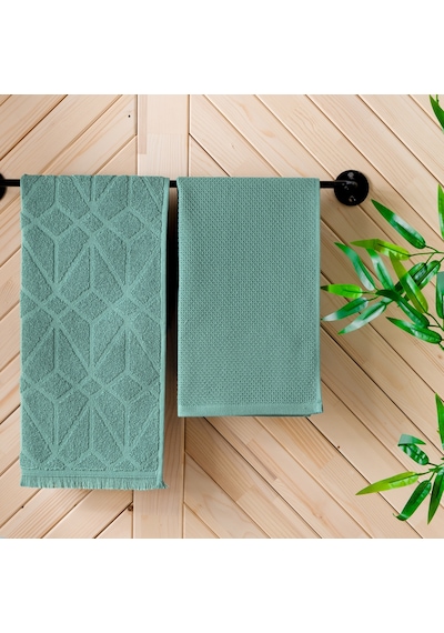 Schafer Solid Home 2 Li Kurulama Bezi 40x60 Cm-yeşil