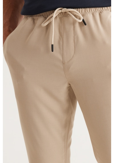 Ac&Co / Altınyıldız Classics Slim Fit Dar Kesim Beli Bağlamalı Yan Cepli Erkek Pantolon - Bej Ac&Co / Altınyıldız Classics Slim Fit Dar Kesim Beli Bağlamalı Yan Cepli Erkek Pantolon - Bej