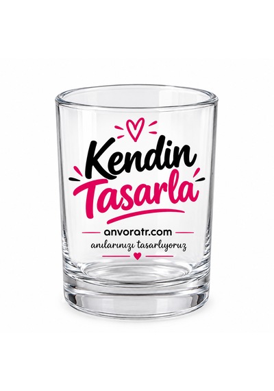 Kişiye Özel - Şeffaf Cam Viski Bardağı