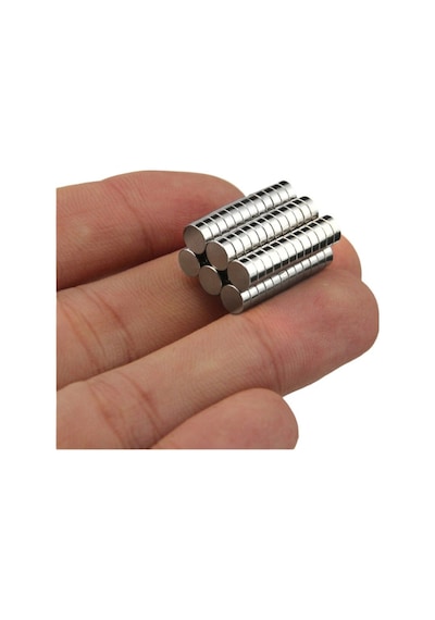 50 Adet Yuvarlak Neodyum Mıknatıs, 5x2 Mm, Güçlü Magnet, N35 Kalite