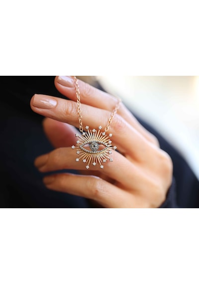 Reis Kuyumculuk T1893 Debut Eye Pembe Altın - Rose Gold Altın Kolye