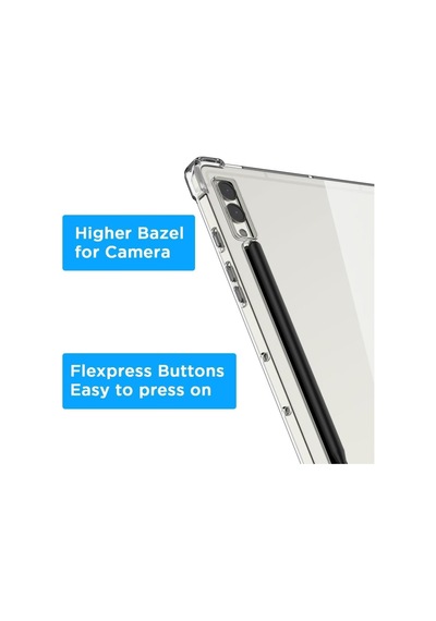 Samsung Uyumlu Galaxy Tab S9 Fe Plus X610 / S9 Plus X810 Kılıf Darbelere Dayanıklı Şeffaf Kapak X616-816-18