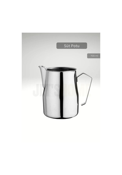Süt Potu Paslanmaz Süt Köpürtme Sürahisi Çelik Pitcher 700 Ml