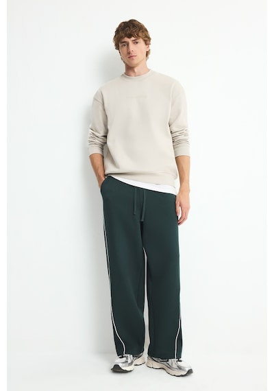 Defacto Boxy Fit Uzun Kollu Pamuklu Bisiklet Yaka İçi Yumuşak Tüylü Baskılı Sweatshirt X8282az26aubg672 Bej-bg672
