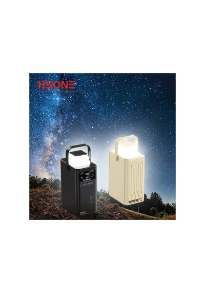 80.000 Mah 22,5w/pd Hızlı Şarj Kendinden Kablolu Ve Şarj Göstergeli Işıklı Taşınabilir Powerbank Siyah - 888175253 Siyah