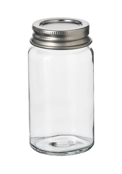Ikea Guldfısk Gıda Kavanozu 60 Ml 8 X 4 Cm Şeffaf Krom Gümüş - Şeffaf