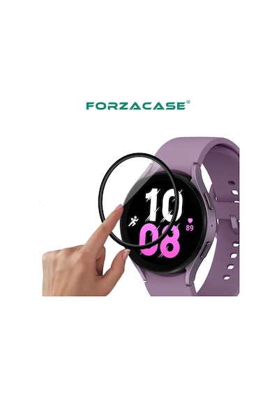 Forzacase Samsung Galaxy Watch 7 40mm Uyumlu Çerçeveli Tam Kaplayan 3d Pet Ekran Koruyucu Film - Fc016 Şeffaf