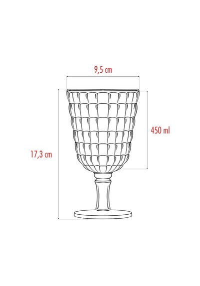Akrilik Şeffaf Tekli Kadeh & Su Meşrubat Kahve Yanı Bardağı 450 ml ( Cam Değildir )
