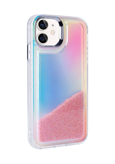 Zore Apple iPhone Uyumlu 12 Kılıf Airbagli Renkli Arka Yüzey Boncuk Tasarımlı Ogaa Kumul Kapak - Pembe