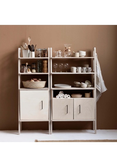 Woodesk Alba, Ahşap, 140x75, Kitaplık Ve Raf Ünitesi Natural Renk