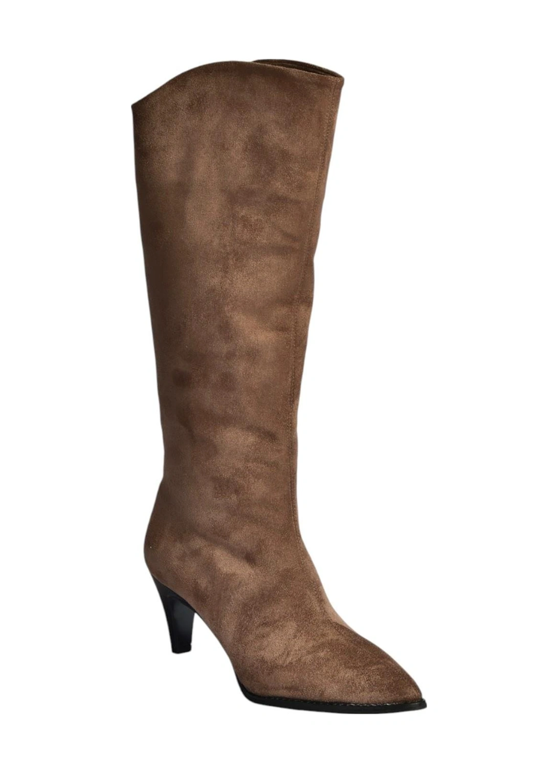 Fox Shoes V404021102 Kahverengi Süet Alçak Topuklu Kadın Çizme Kahverengi-süet