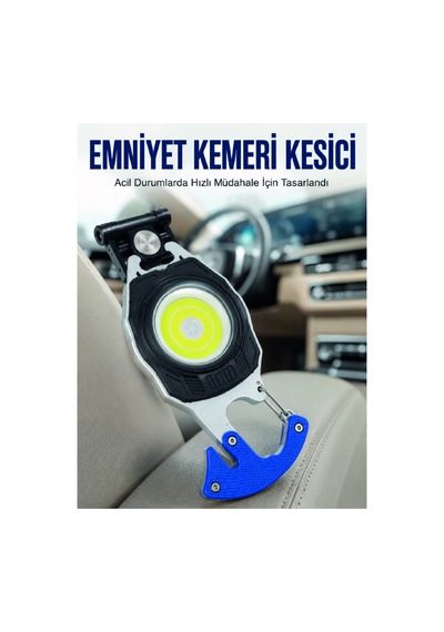 Şarjlı Acil Durum Feneri Elektronik Çakmak Tornavida Ve Emniyet Kemeri Li Taşın - Hs08371080-7 Renkli Renkli