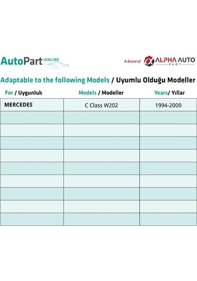 Mercedes C Class W202 İçin Bagaj Kilit Yayı Bagaj Kilidi