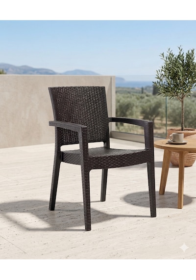 Novussi Paris Rattan Koltuk 4'lü Paket Kahverengi