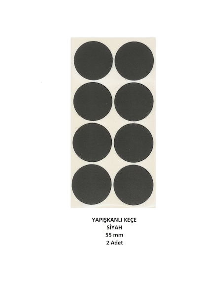 Zemin Koruyucu, 55 mm Keçe, Siyah (2 Adet)