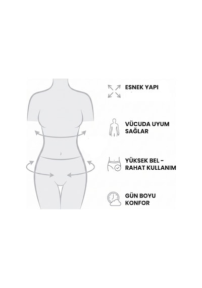 Seher Iç Giyim 6Lı Kadın Pamuklu Empirme Külot Yüksek Bel Bato