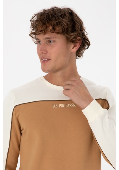 U.S. Polo Assn. Erkek Regular Fit Bisiklet Yaka Camel Sweatshirt 50315507-VR015