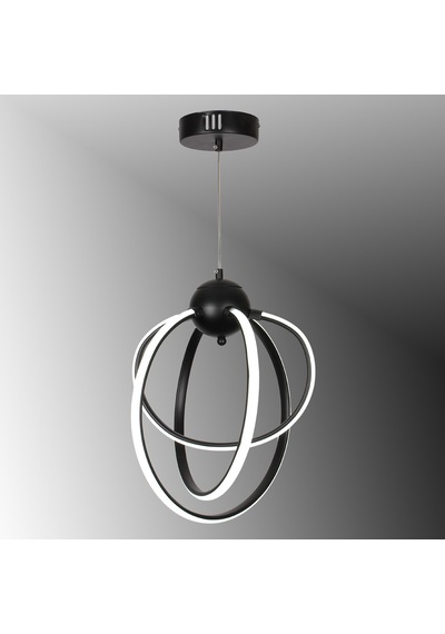 Tt074-3-sy Tt Aydınlatma 3 Lü Mat Siyah Led Avize Gün Işığı