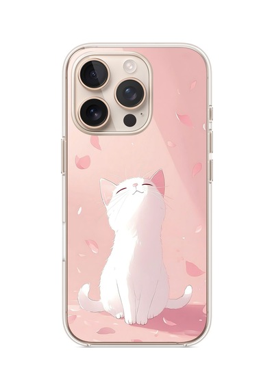 İphone 16 Pro Uyumlu Minnoş Kedi Baskılı Silikon Kılıf