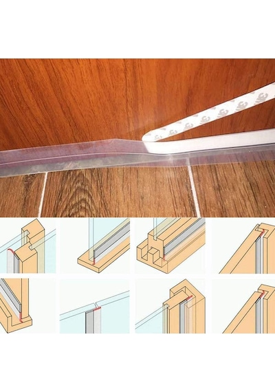 3 Adet Kapı Ve Pencereler İçin Rüzgar, Ses, Soğuk Kesici Kendinden Yapışkanlı 3 X 3 Mt X 15 Mm Şerit Bant, Hava