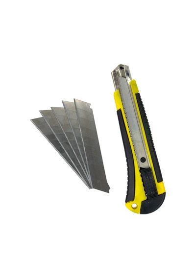 5335 Geniş Maket Bıçağı Falçata Yedekli Set 18 Mm