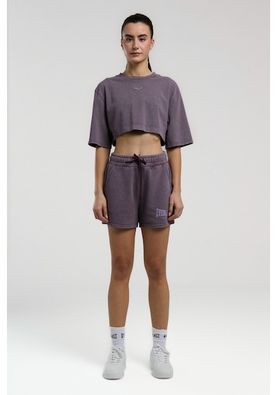 Everlast Bronx 1910 Oversize Mor Crop Kadın Tişört Mor