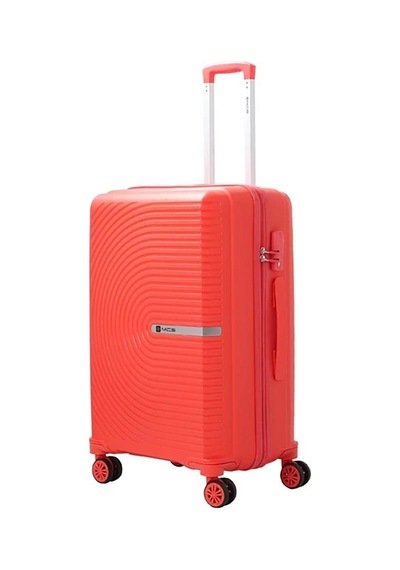 Mçs Bavul Büyük Ve Kabin 2li Set Kırılmaz Silikon Valiz V374 Mercan Mercan