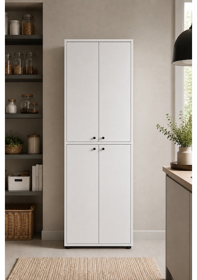 Nest 4 Kapaklı Çok Amaçlı Dolap Y:182 G:62 D:35 / Beyaz 180 X 60